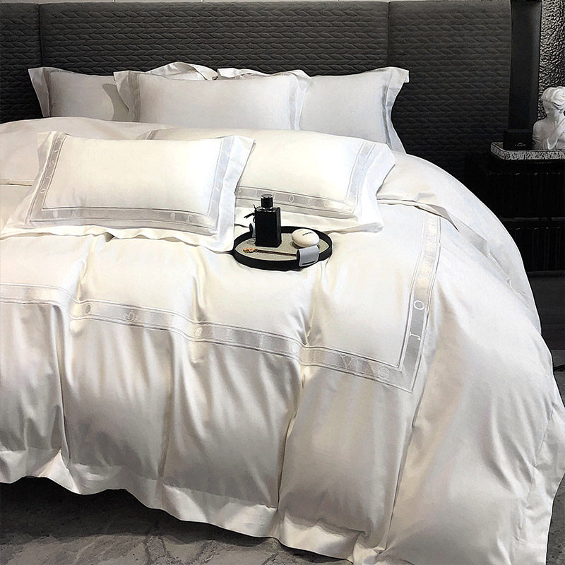 高档100支长绒棉亲肤裸睡四件套