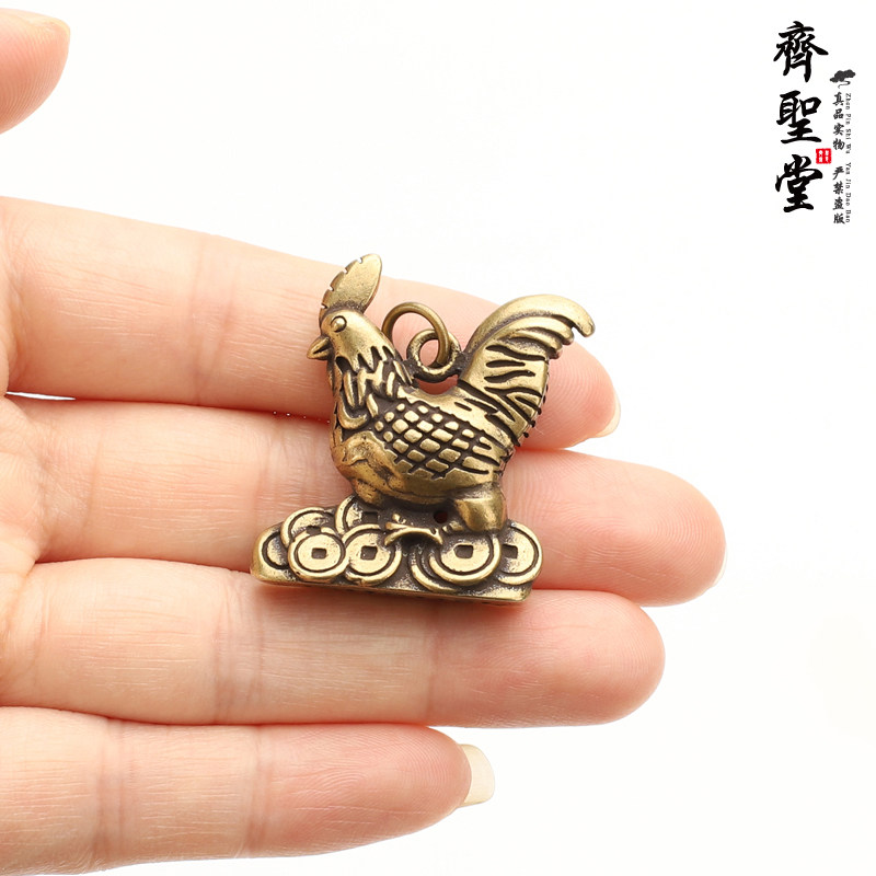 齐圣堂黄铜仿古风大吉大利生肖鸡图片