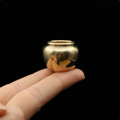 齐圣堂 线香塔香多功能香托 纯铜光身迷你香炉酒坛形小香炉香插