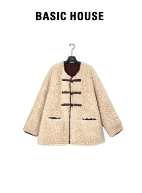 Basic House/百家好秋冬女时尚百搭颗粒绒摇粒绒外套B0183B64462
