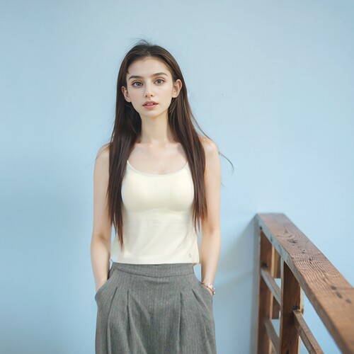 百家好修身简约感无袖美背