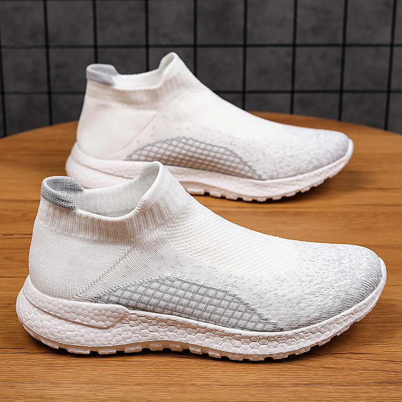 弹力袜子鞋男女款春秋新款大码46针织45无鞋带轻便软底飞织运动鞋,流行男鞋,健步鞋,淘宝优惠券,粉丝福利购,淘宝优惠卷