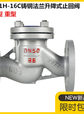 H41H-16C铸钢升降式法兰逆止止回阀25C40C64C单向阀DN4050 80 100