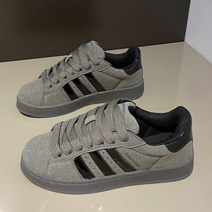 01三条杠贝壳头板鞋情侣款女鞋卡哇伊KT猫日系男女学生校园百搭