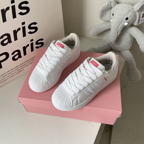 FLIGLTE贝壳头男女小白鞋2025新款春季奶油色日系学生百搭滑板鞋