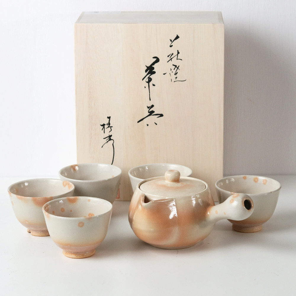 日本萩烧御本侧把壶手工功夫茶杯