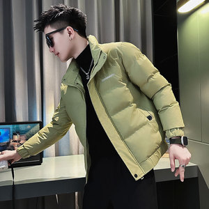 F186-P138 控178 社会小伙立领棉衣外套潮流修身棉服男 黑2图片