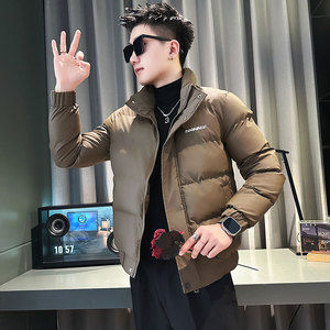 F186-P138 控178 社会小伙立领棉衣外套潮流修身棉服男 黑2图片