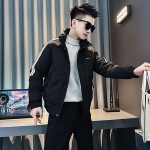 F225-P138 控178 社会小伙立领棉衣外套潮流修身棉服男 黑1图片
