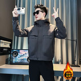 J265R-P108控148秋冬新款社会小伙店主风潮加棉加厚夹克外套黄1，男装夹克，电商A346