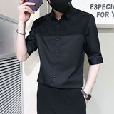 C249-P58控89夏季男时尚短袖衬衫潮流男小伙衬衣白3，男装T恤，电商A346