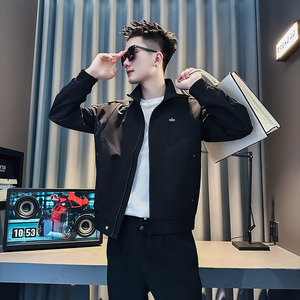 J237-P98控138 秋装新款社会小伙店主风潮男夹克外套 黑1图片