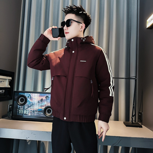 F227-P138 控178 社会小伙立领棉衣外套潮流修身棉服男 咖1图片