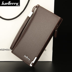 Long wallet, hand loop bag with zipper, Korean style