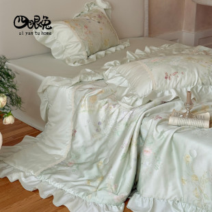 水韵禾风︱法式夏季天丝棉夏凉被四件套浪漫清新花卉空调被子床品