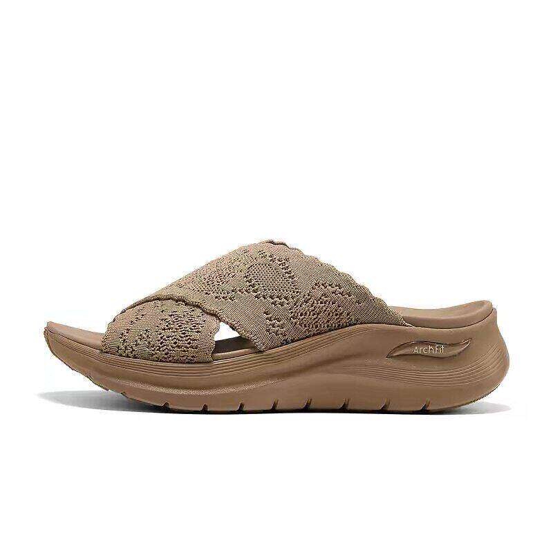 Skechers斯凯奇女士夏季足弓支撑高回弹舒适柔软休闲凉拖鞋164079