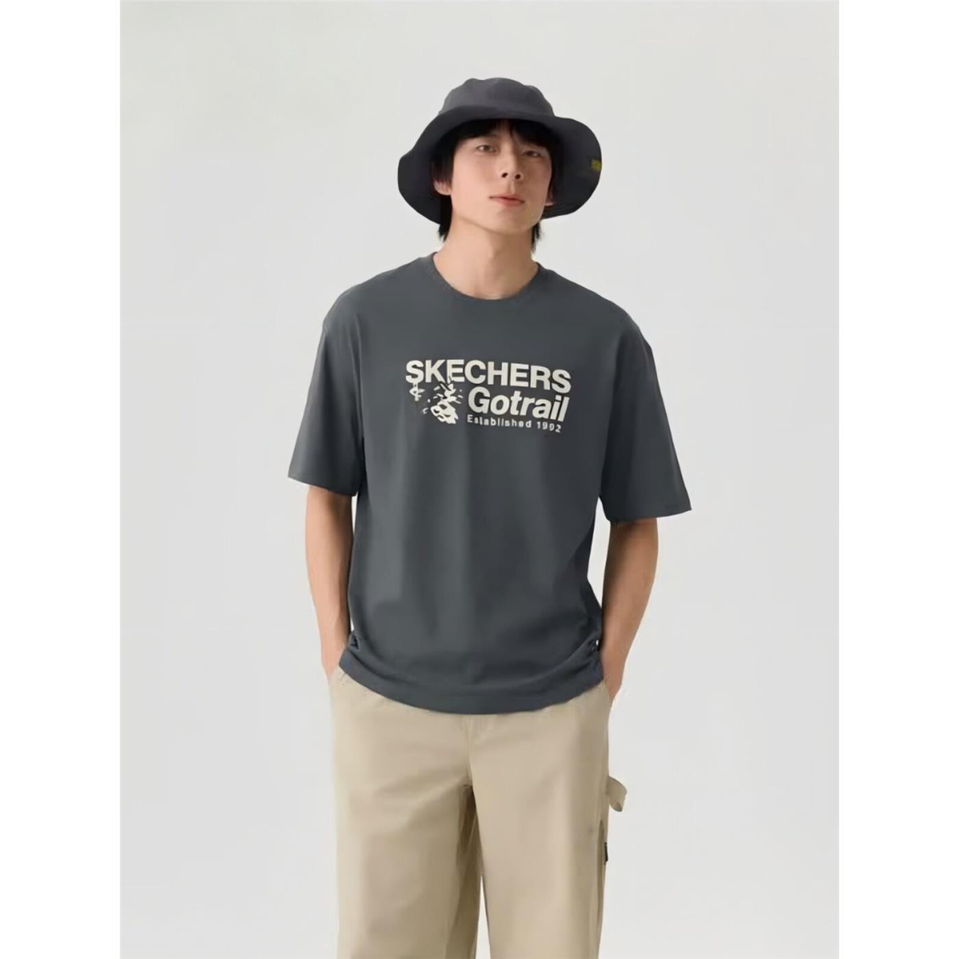 Skechers斯凯奇2026新款男女款春夏季抗菌针织短袖T恤衫P226U076