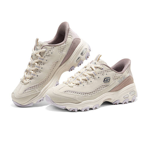 Skechers斯凯奇2026年新款女士闪穿鞋熊猫鞋增高透气运动鞋150868