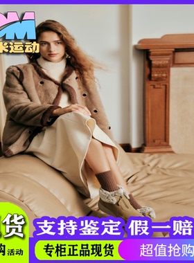 Skechers斯凯奇2024新款厚底运动雪地靴女子复古加绒休闲靴144664
