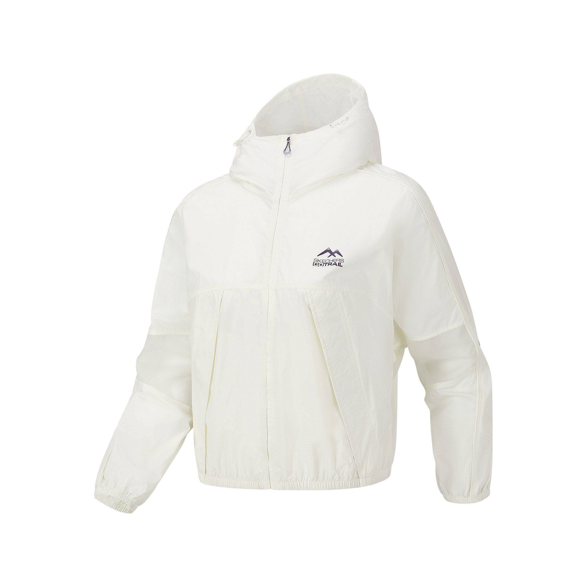 Skechers斯凯奇春夏季新款女子防晒服舒适梭织连帽外套P226W048