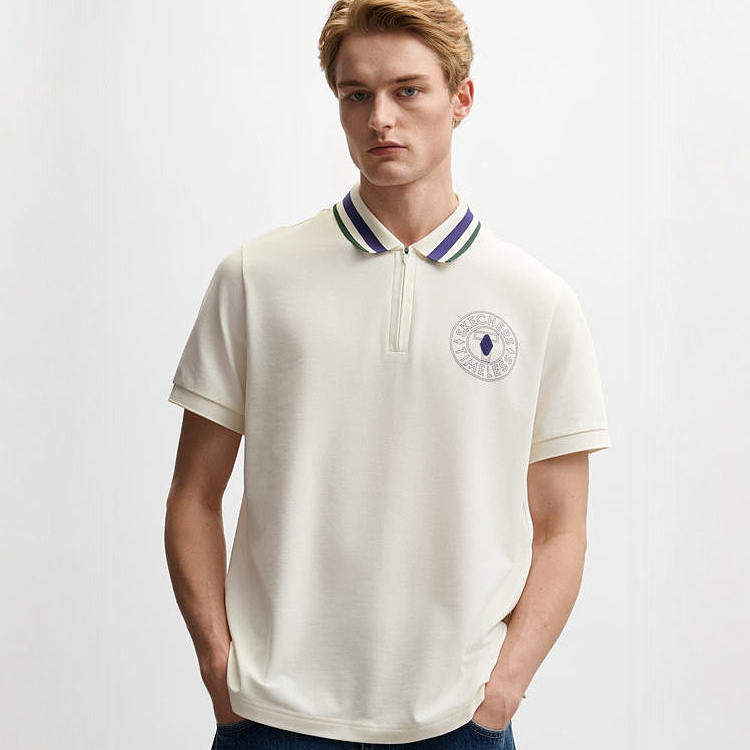 Skechers斯凯奇男士春夏时尚百搭撞色条纹针织短袖POLO衫L226M040