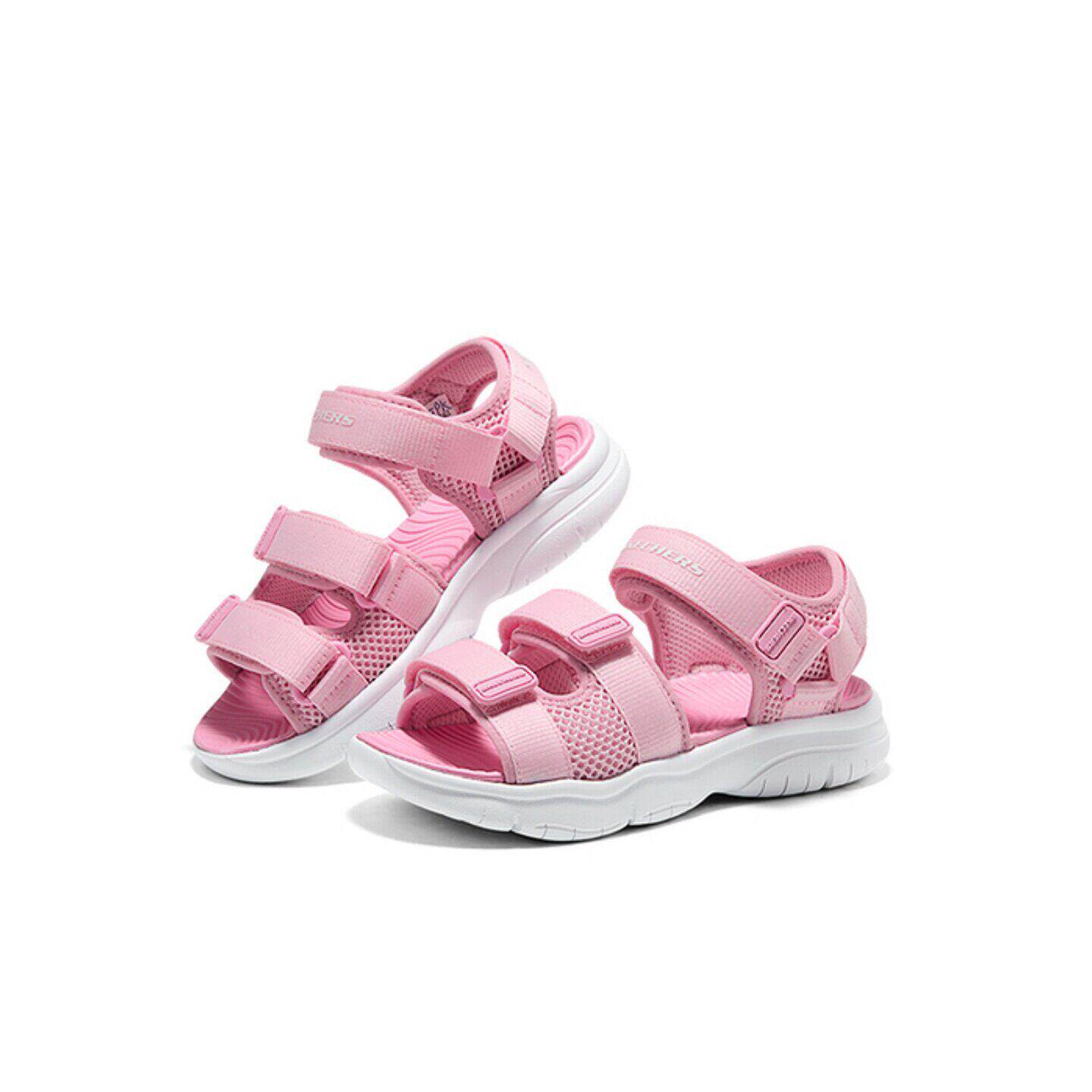 Skechers斯凯奇2026新款春夏季女童露趾舒适柔软轻便凉鞋319205L