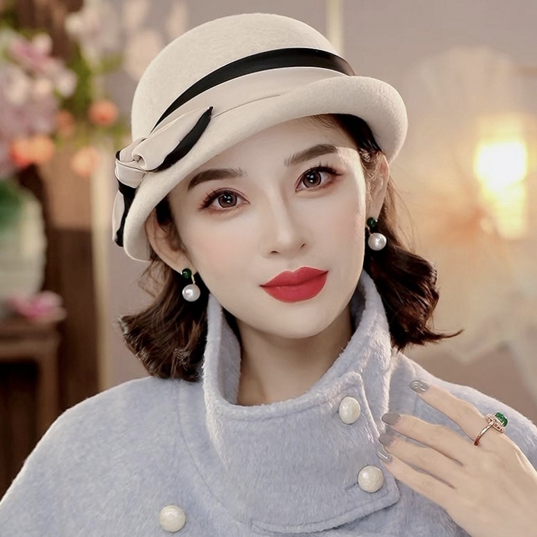 布塔秋冬季羊毛呢蝴蝶结礼帽女时尚百搭渔夫帽盆帽复古优雅气质帽,服饰配件/皮带/帽子/围巾,帽子,淘宝优惠券,粉丝福利购,淘宝优惠卷