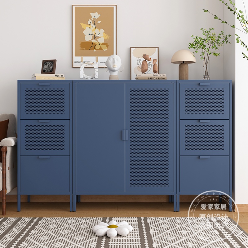 韩式轻奢铁艺餐边柜带通风