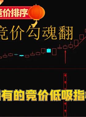 竞价排序勾魂翻 通达信炒股指标 量化选股捉妖 短线低吸