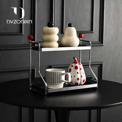 银色餐边柜吧台杯子高级感展示架