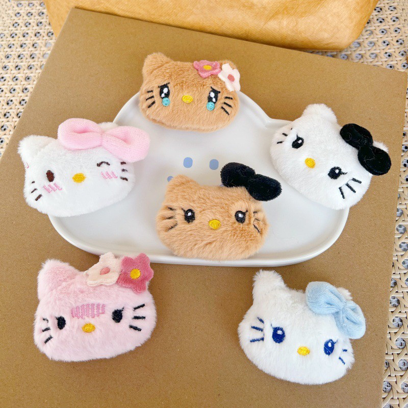 卡通毛绒小猫咪公仔胸针手工diy鞋帽袜可爱玩偶书包装饰辅料配件