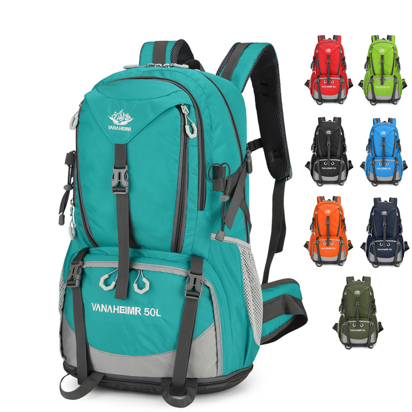 户外轻便登山包50升运动双肩徒步大容量露营休闲旅行防水行李背囊