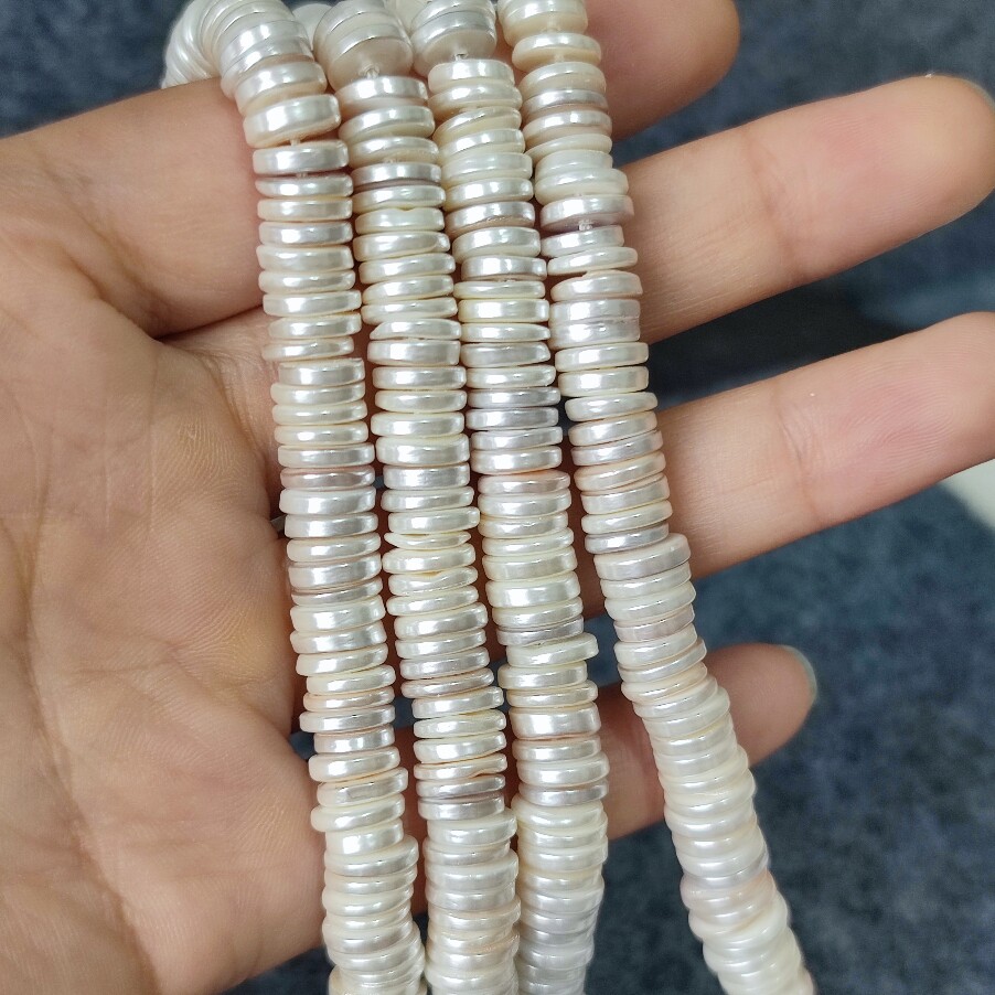 天然贝壳隔片隔珠垫片佛珠文玩手