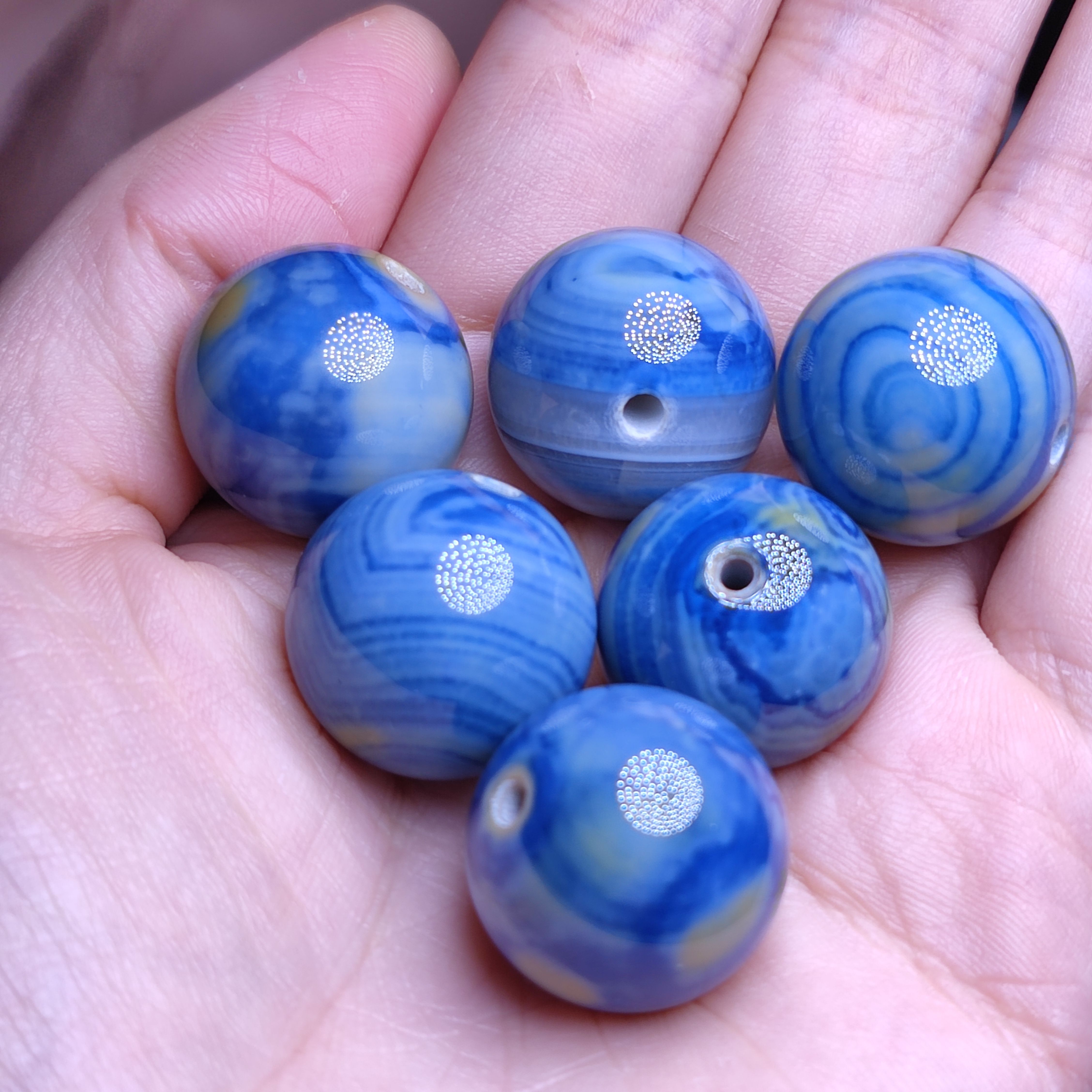 天然缠丝玛瑙单珠圆珠锁