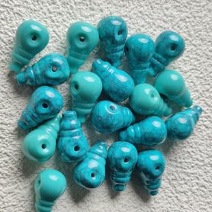 高瓷乌兰花菱镁矿配珠三通佛头套装老型金刚菩提配饰工艺品文玩