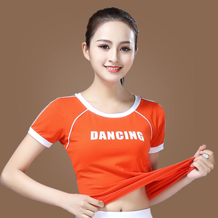 夏季 跳舞衣服t恤舞蹈裙运动套装 新款 杨丽萍广场舞服装 女上衣短袖