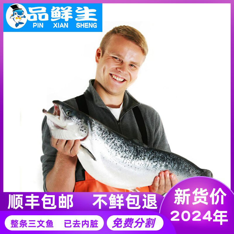 13-17斤1条智利进口冷冻三文鱼一整条新鲜即食生鱼片刺身海鲜包邮