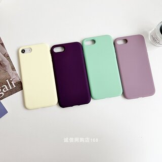 适用iPhone7手机壳iPhone8液态硅胶全包iPhone7P苹果8防摔7保护套iPhone SE新sE壳SE 二代简约纯色SE2壳SE3
