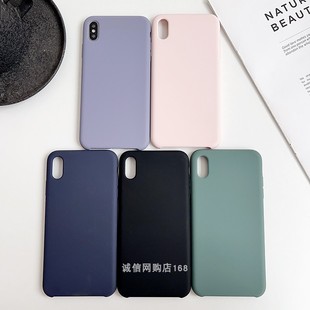 适用iPhoneXr手机壳iPhoneXs Max液态硅胶半包苹果X防摔iPhoneX三包iPhoneXs简约XR纯色保护套xsmax网红同款