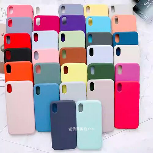 适用iPhoneXsMax液态硅胶全包