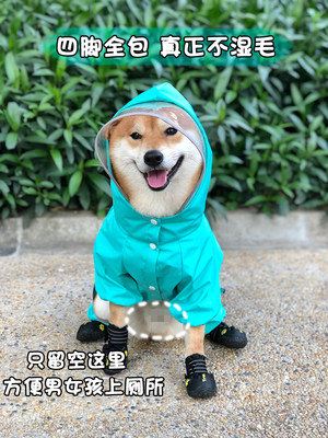 泰迪狗狗雨衣四脚防水宠物用品雨天衣服雪纳瑞柴犬比熊雨批全包