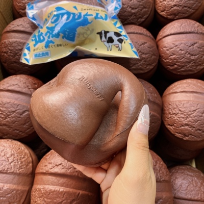 新品北海道巧克力咖啡奶酥解压慢回弹湿软手感仿真食玩解压玩具捏