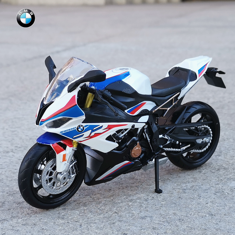 正版1:12宝马s1000 rr街车原厂仿真合金摩托车模型摆件收藏金属车
