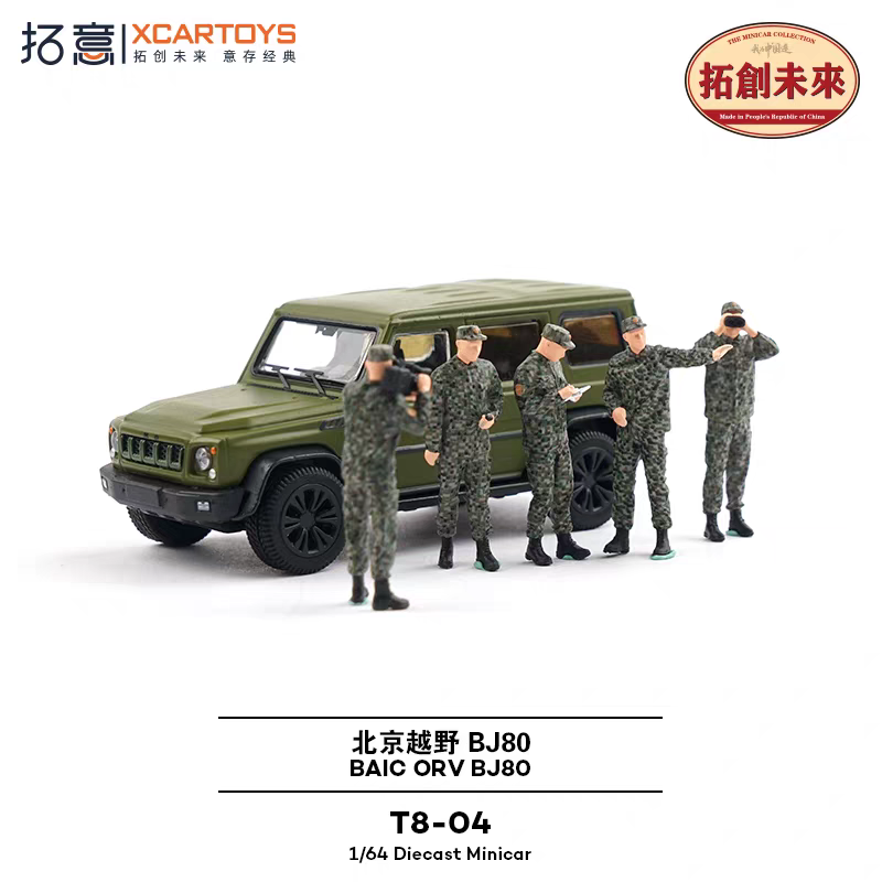 拓意1/64北京越野BJ80合金车套装