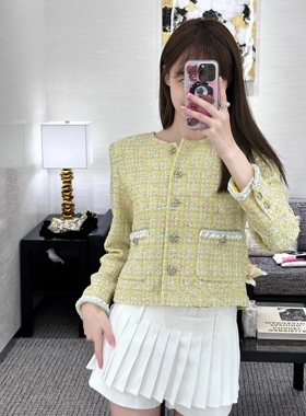 OLIVO.EN小香原版定制外套山茶花真丝内里上衣