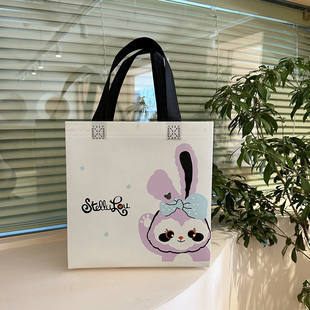 无纺布袋子服装店手提礼品包装袋子帆布打包外卖袋购物广告大容量