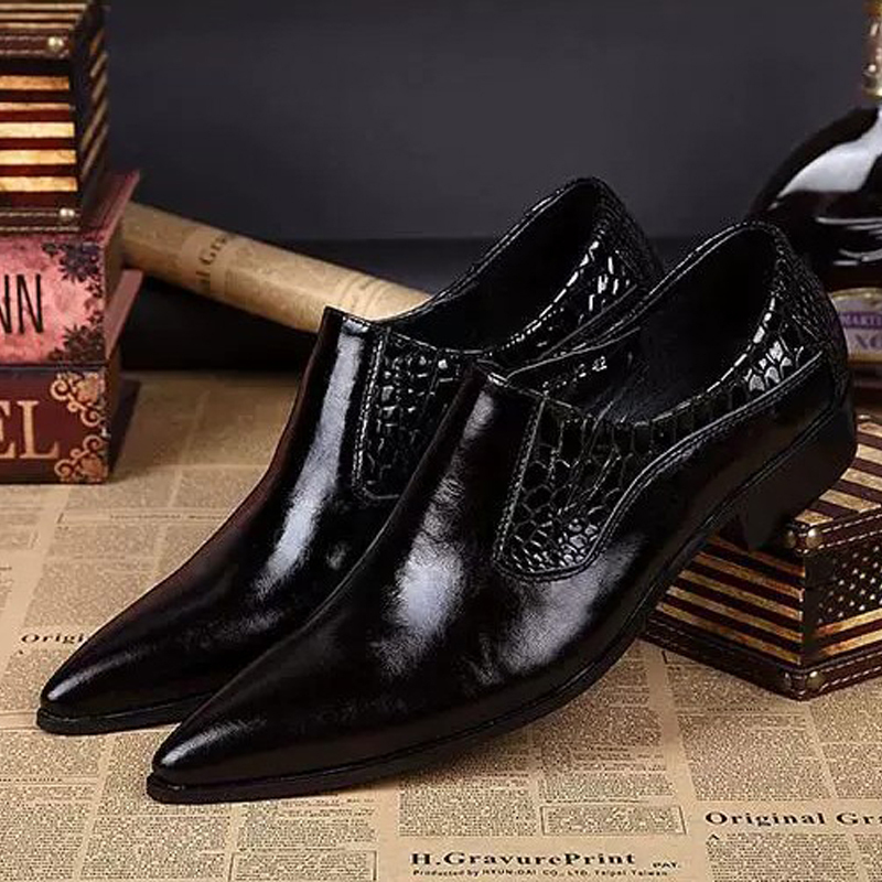 品质2022新款尖头男士皮鞋