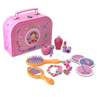 Djeco我 3岁女孩玩具 化妆箱包女童过家家儿童手提箱梳妆包公主2