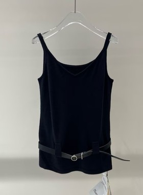 商场同款2025秋季新时尚甜美腰带纯色显瘦背心吊带女AR804168-589