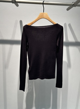 商场同款2025秋季新时尚甜美一字领长袖针织衫女上衣AR804163-789
